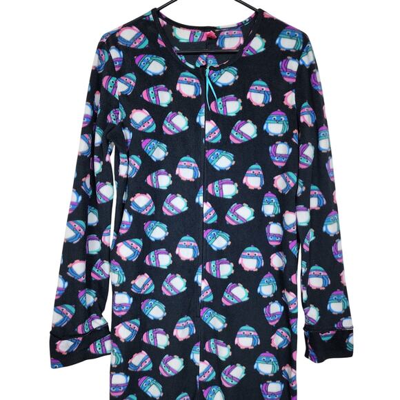 Tarea Medium Black Penguin Print Onesie Pajamas - Picture 2 of 10
